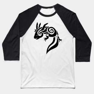 Axolotl Tribal Tattoo Baseball T-Shirt